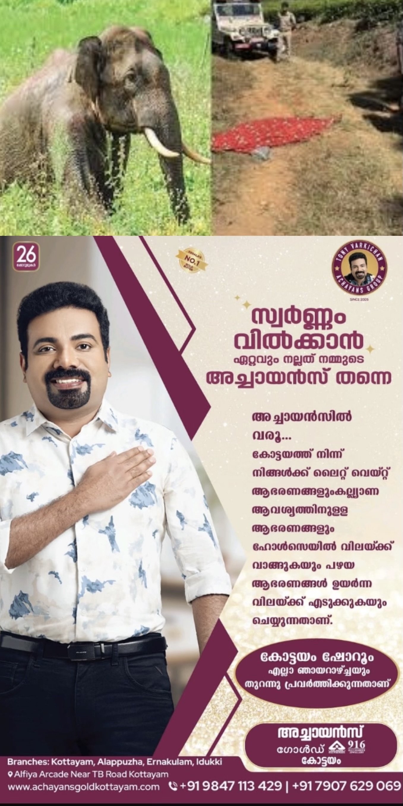 കാട്ടാന ആക്രമണത്തില്‍ വീണ്ടും മരണം